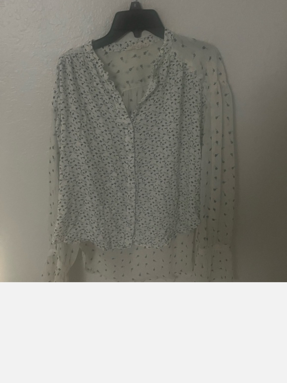Lucky Brand White Floral Button-Front Women's Blouse